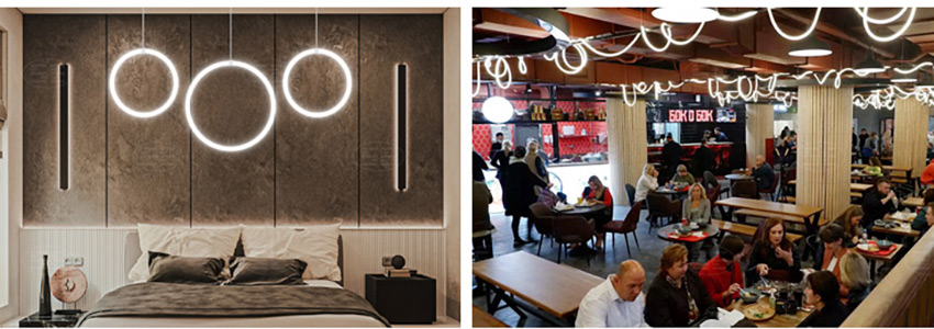 360 Degree Round LED Neon Flex Strip Light Application
