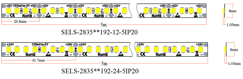 2835 LED Tape Light Outdoor Flexible 5Years Warranty