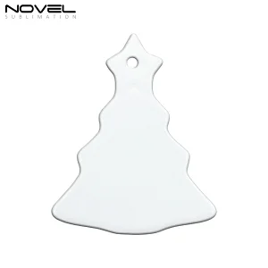 Sublimation Blank Christmas Tree Pendant Ceramic Ornament