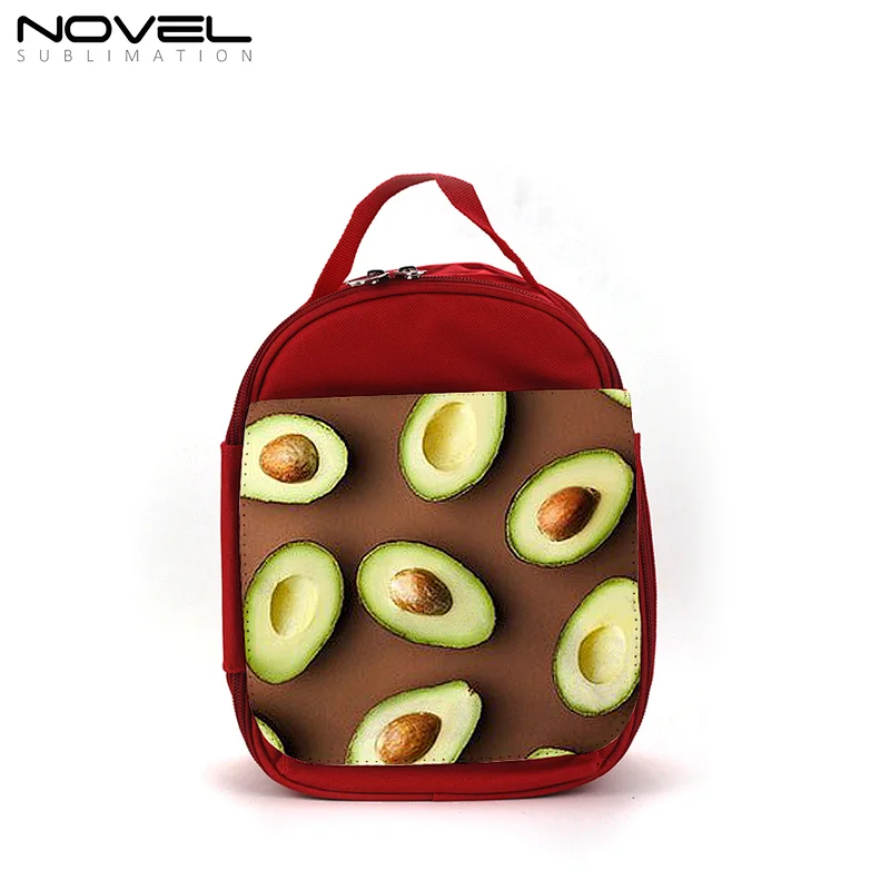 Polyester Sublimation Kids Lunch Bag Red