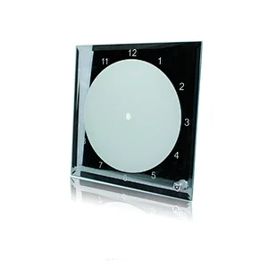 DIY 20x20cm Mirror Side Glass Clock,Sublimation Blank Photo Clock Frame