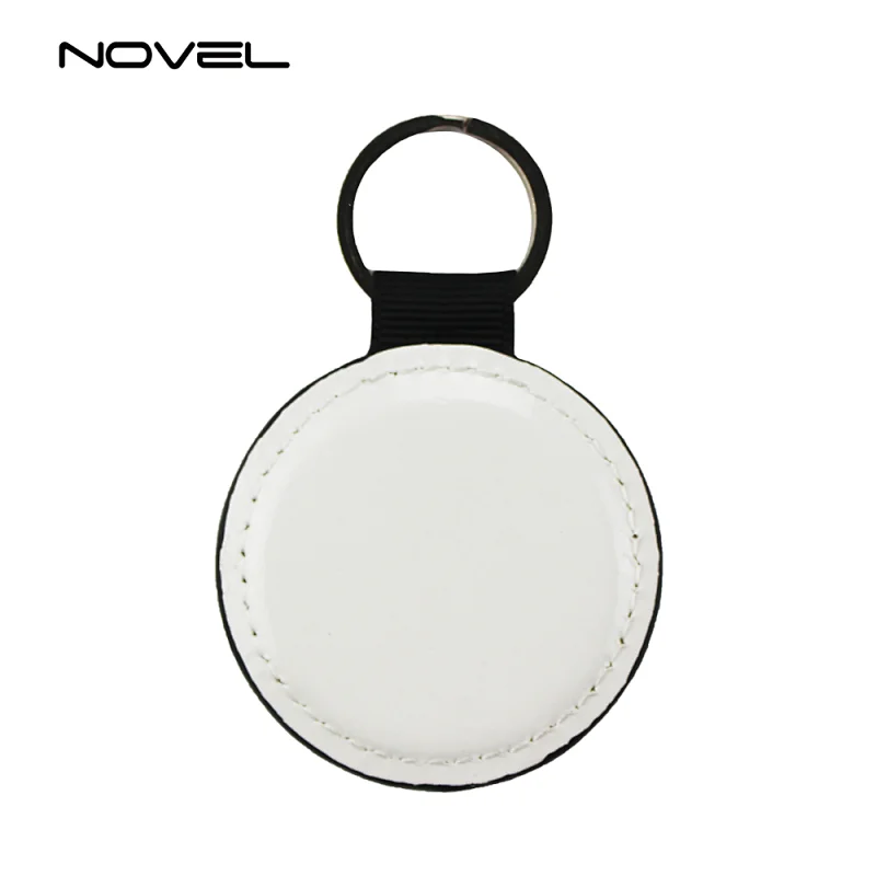 Good Quality Blank Leather Keychain PU Key Tag