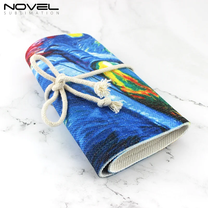 Customized  Roll Up Pencil Bag Sublimation Blank