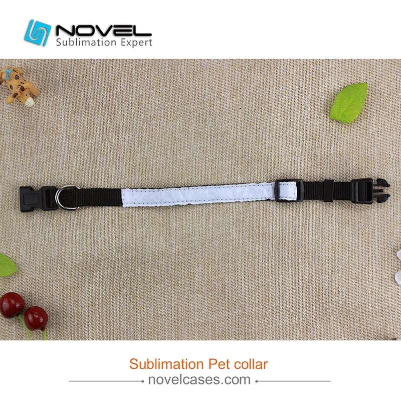 Blank Sublimation Blanks Adjustable Dog Collar Large-2.5*62cm