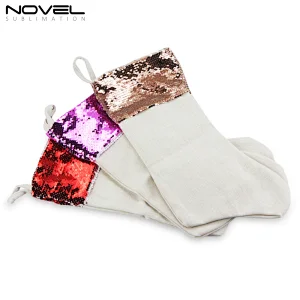Sequin Christmas Stocking Custom Sublimation Xmas Socks