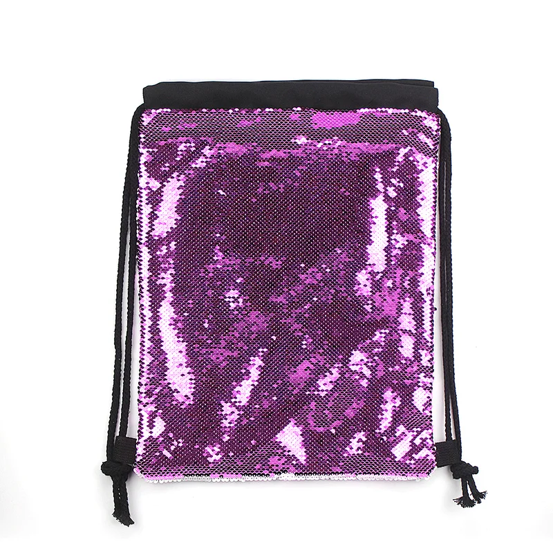 New Popular Bling Sublimation Blank Magic Sequin Drawstring Backpack Bag