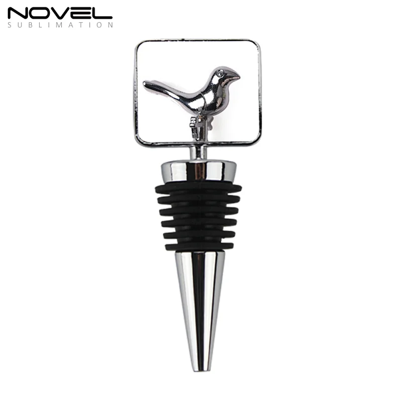 Fashion sublimation metal wine bottle stopper,square bottle stopper