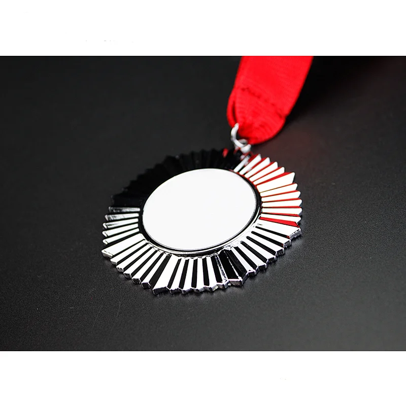 Sublimated printing and metal badge,DIY silver badge
