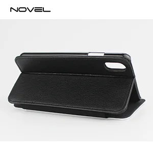 high quality stand-up pu leather wallet for IP XS Max