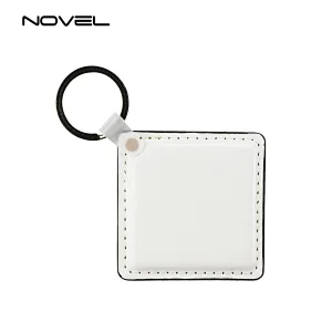 Good Quality Blank Leather Keychain PU Key Tag