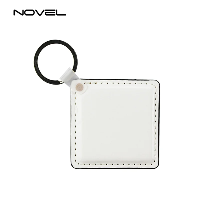 Good Quality Blank Leather Keychain PU Key Tag