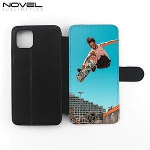 Popular Sublimation Blank PU Flip Phone Case For iPhone 11 Pro Max 6.5
