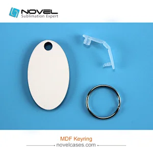 Wholesale Price Two-Side Heat Press Printing Sublimation MDF Keyring