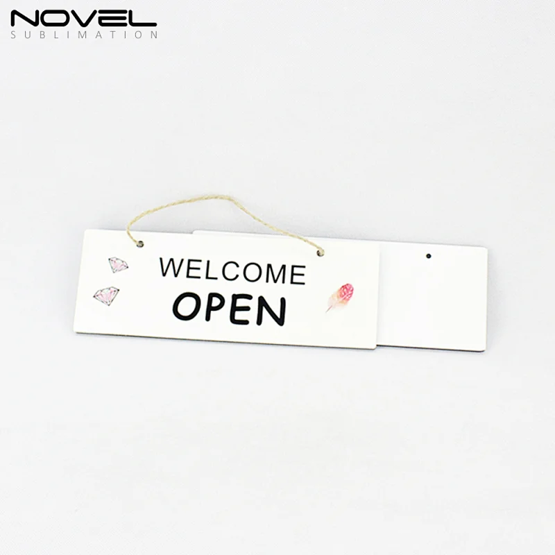 MDF Wooden Sublimation Rectangle Door Plaque Hanging 28cmx10cm