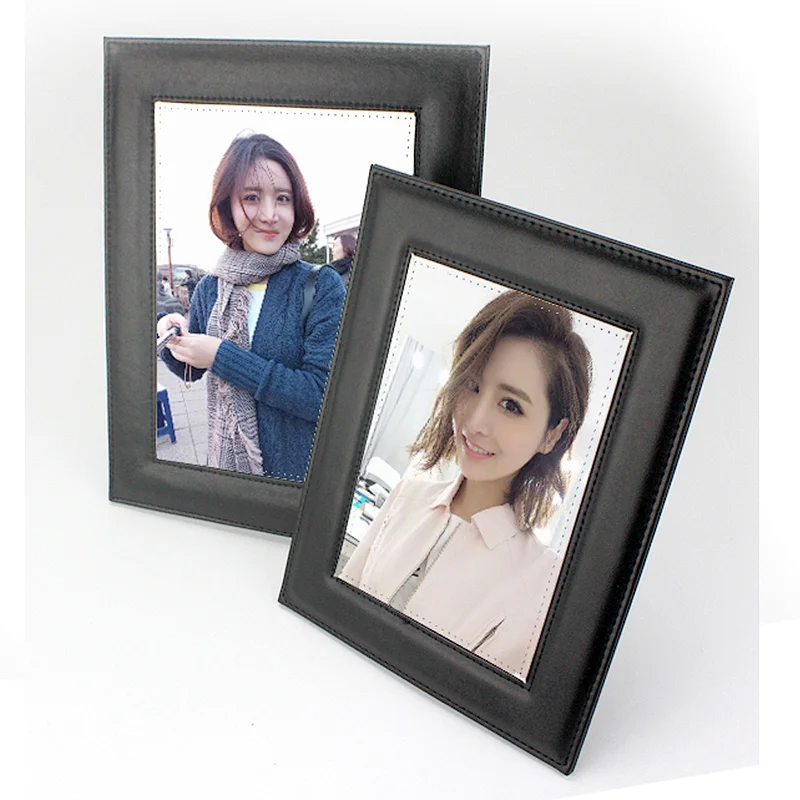 Personalized Sublimation Blank PU Leather Photo Frame For Christmas Gift 7