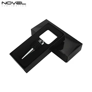 Fashion sublimation metal wine bottle stopper,square bottle stopper