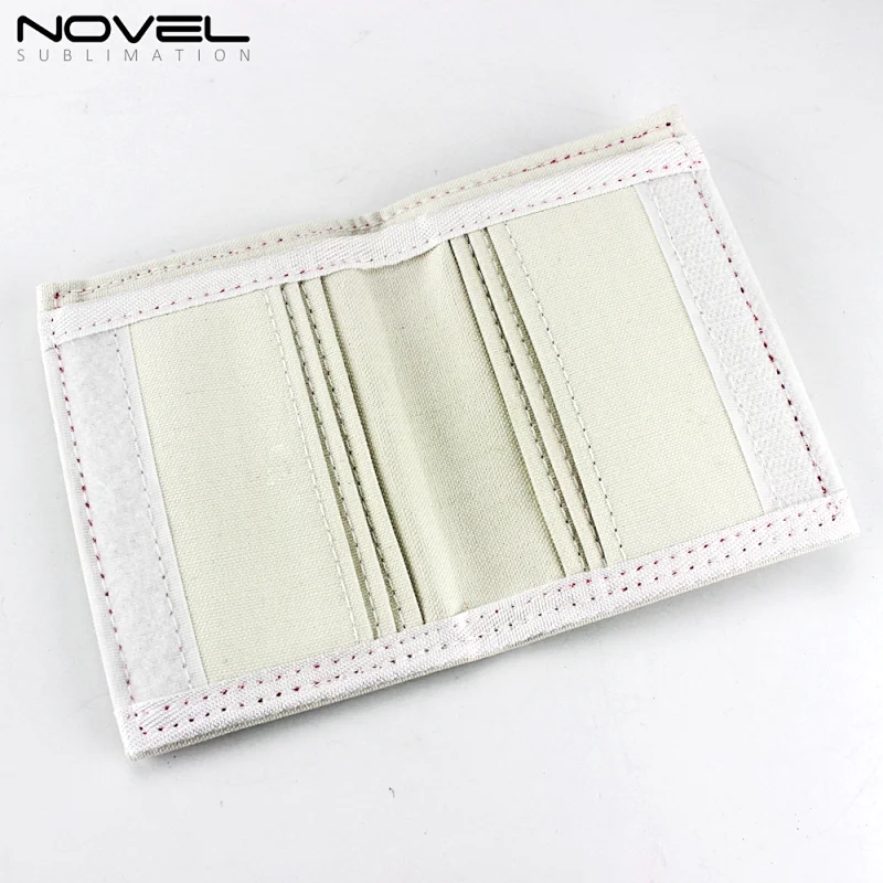 high quality full printing canvas small folding wallet