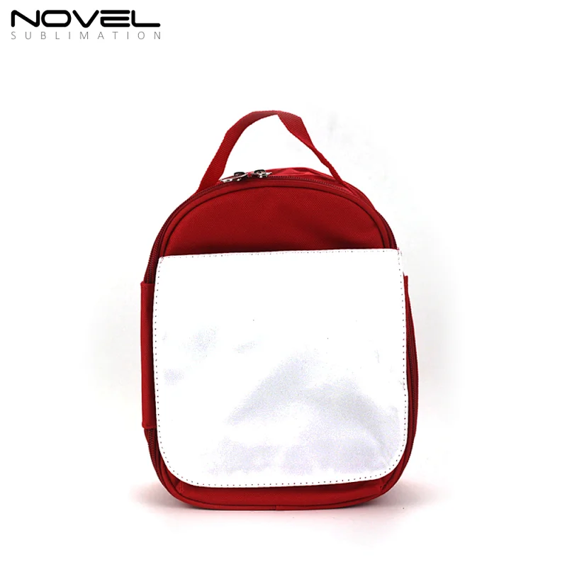 Polyester Sublimation Kids Lunch Bag Red