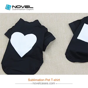 Blank Sublimation Dog T-Shirt Pet Apparel With Heart Patch
