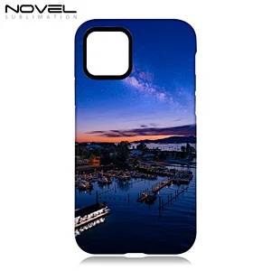 2019 new product wholesale price for iPhone 11 Pro Max case sublimation 3D 2in1 Mobile Phone case