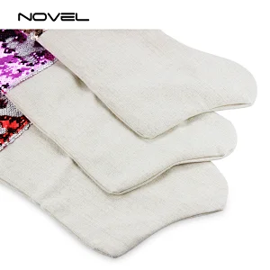 Sequin Christmas Stocking Custom Sublimation Xmas Socks