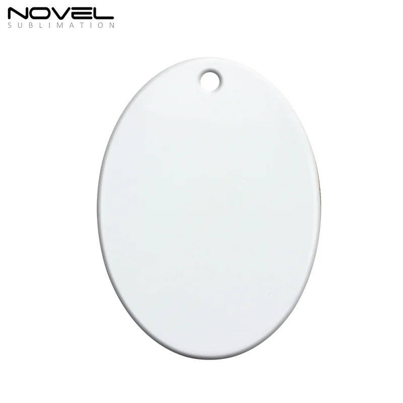 Sublimation Ceramic Christmas Tree Ornament Oval Shape