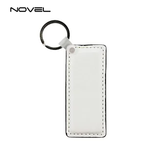 Good Quality Blank Leather Keychain PU Key Tag