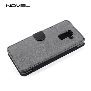 2D Flip Wallet Leather Sublimation Phone Case For Galaxy A6 Plus 2018
