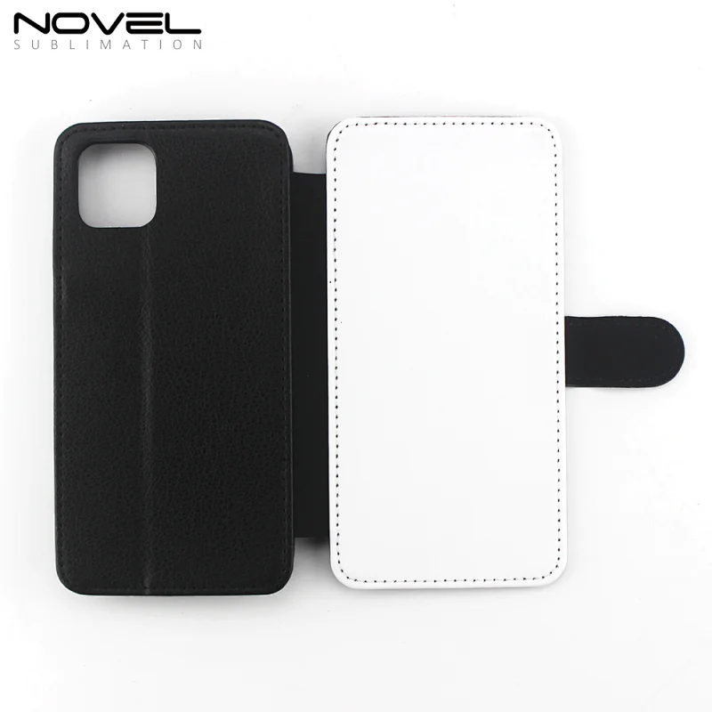 Popular Sublimation Blank PU Flip Phone Case For iPhone 11 Pro Max 6.5