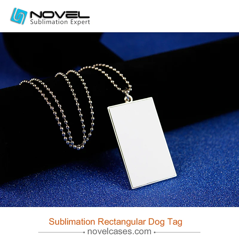 Personalized Sublimation Metal Rectangular Dog Tag