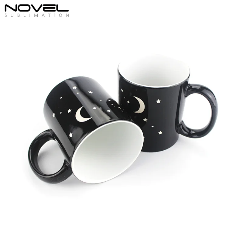 Magic Coffee Heat Sensitive Mug Color Changing Mug with Constellation Carved