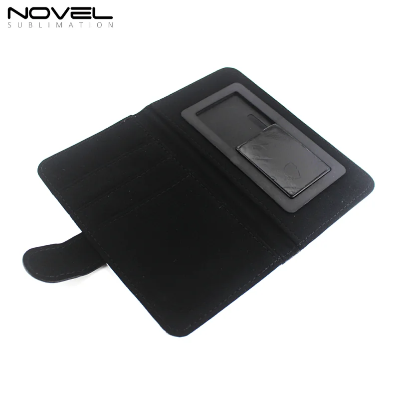 Large Size Universal Blank Flip Leather Wallet Protect Phone