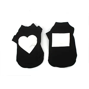 Blank Sublimation Dog T-Shirt Pet Apparel With Heart Patch