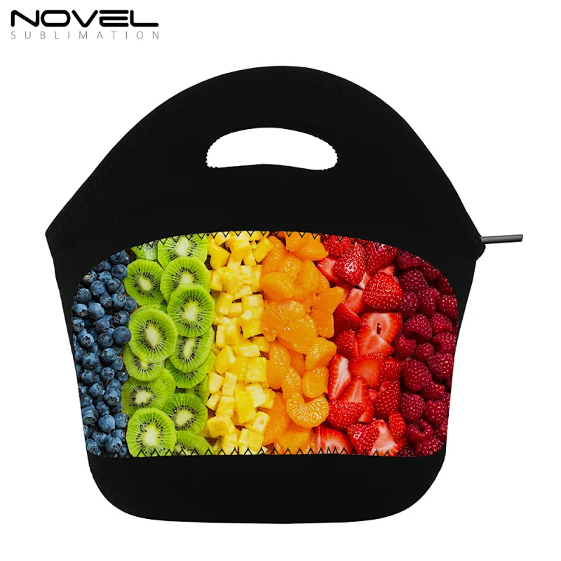 Custom Sublimation Black Cooler Lunch Bag