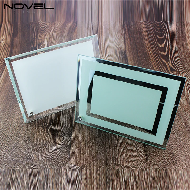 sublimation glass photo frame 8 inch Double Mirror Side