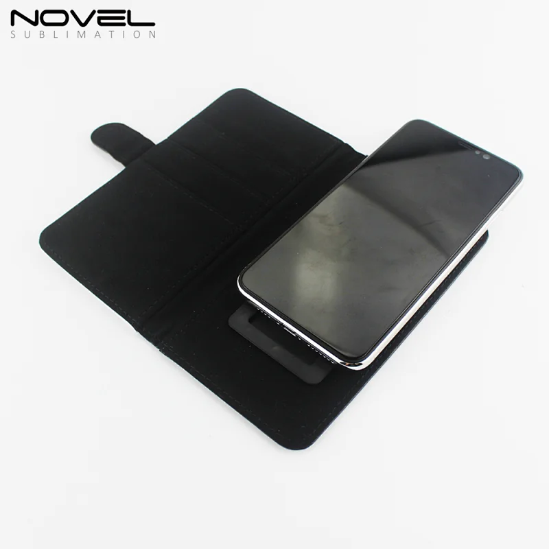 Large Size Universal Blank Flip Leather Wallet Protect Phone