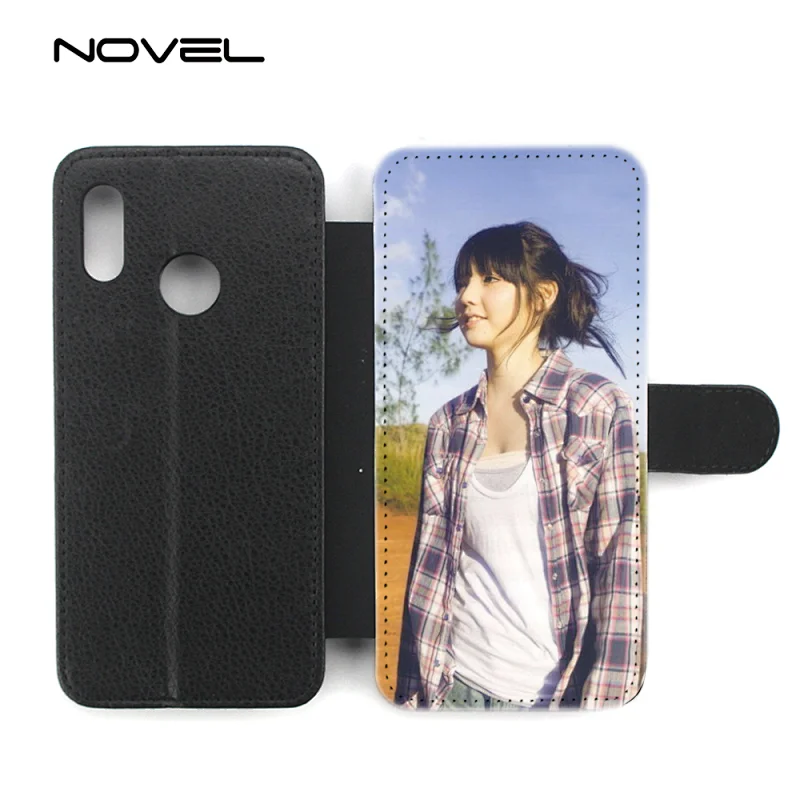 DIY Sublimation Blank PU Flip Phone Wallet For Huawei P20 Lite