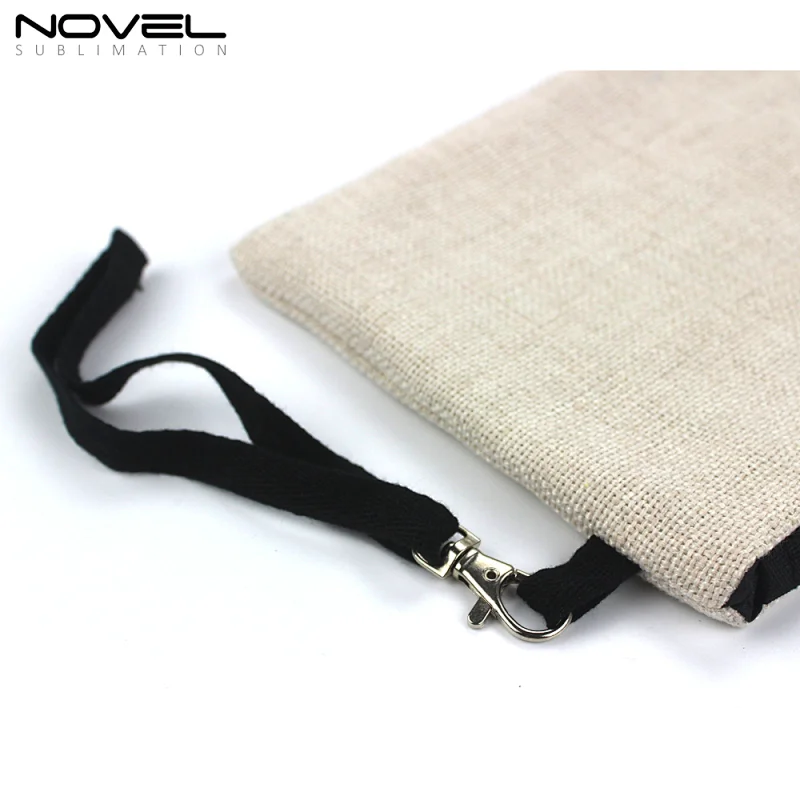 New Sublimation Blank Linen Cotton Cosmetic Bag