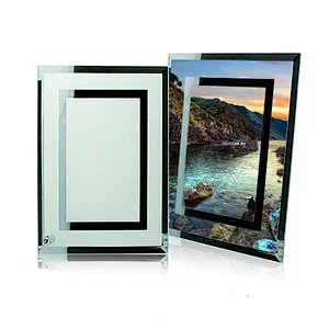 Fashion Sublimation Double Mirror Side Glass Clock Frame 8