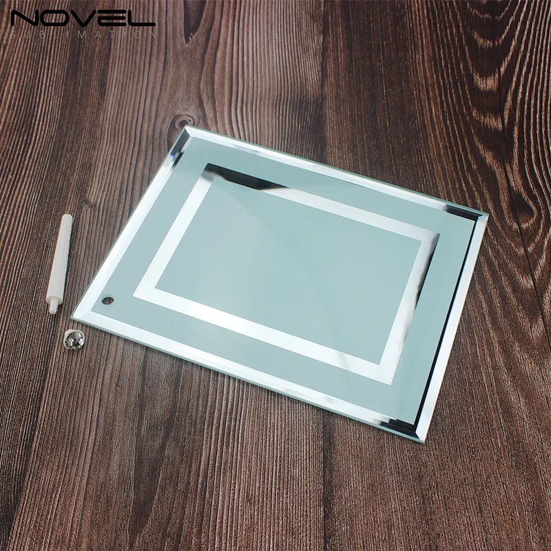 sublimation glass photo frame 8 inch Double Mirror Side