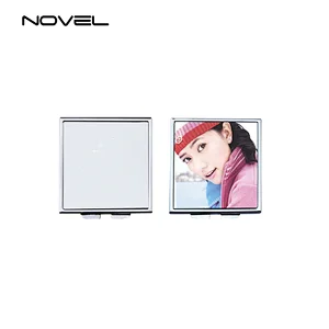 Best selling Sublimation Blank Metal Mirror, Makeup Mirror with square and round hole shape