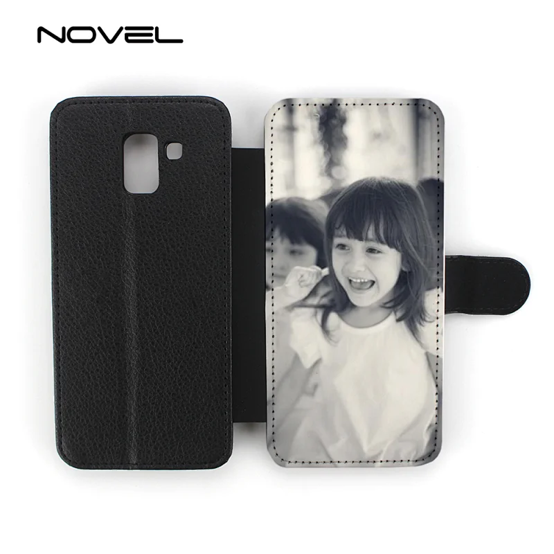 Sublimation Wallet Leather Phone Case For Galaxy J6 2018