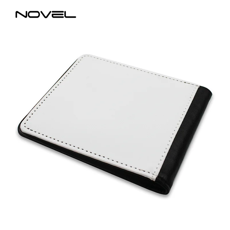 Popular Men Bi-Fold Sublimation Printing PU Leather Wallet With Extra Card Slot