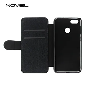 Blank PU Flip Phone Wallet Case With Adjustable Stand For Huawei P Smart/ Enjoy 7s