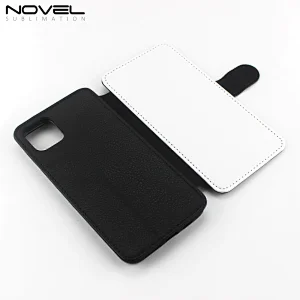Popular Sublimation Blank PU Flip Phone Case For iPhone 11 Pro Max 6.5