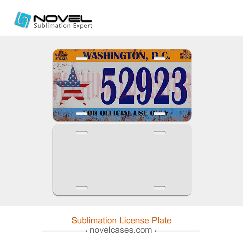 Sublimation Printing Blank License Plate Car License Aluminum Sheet
