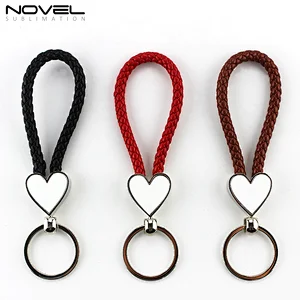 3 Colors available Sublimation Blank Hanging Rope Key chain