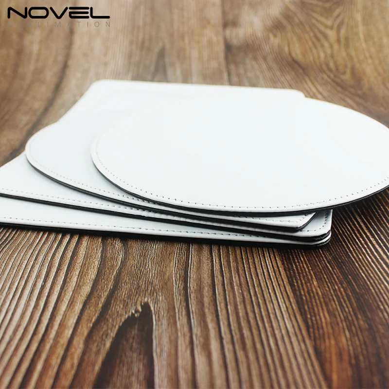 Square Shape PU Leather Mouse Pad Sublimation Mouse Mat