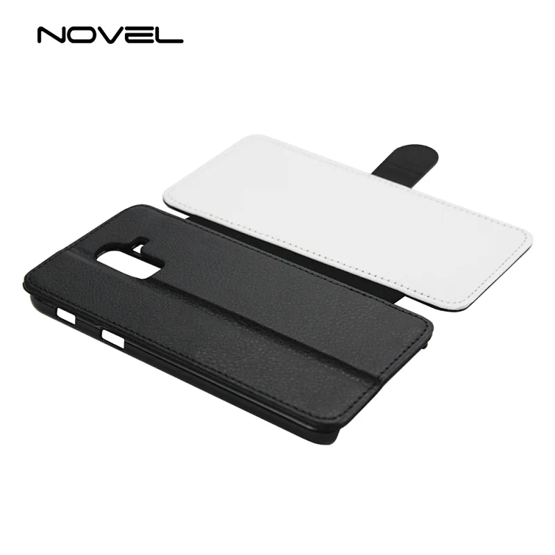 Big Stock Sublimation Blank PU Flip Phone Wallet Cover For Galaxy J8 2018
