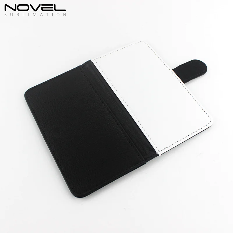 Large Size Universal Blank Flip Leather Wallet Protect Phone
